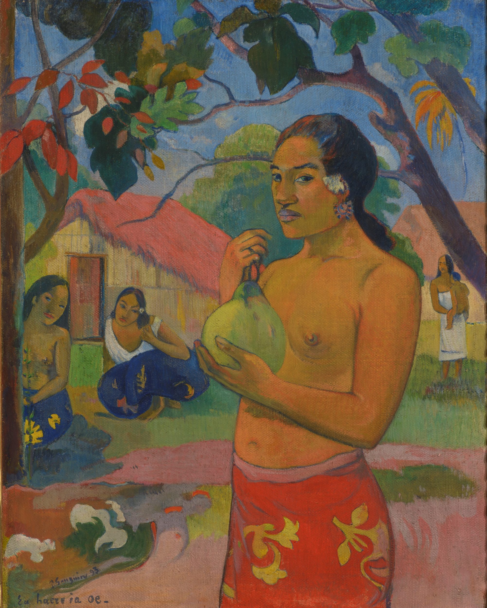 Paul Gauguin, Eu haere ia oe (Woman Holding a Fruit); Where Are You Going?, Tahiti, 1893
